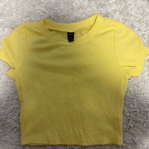 SHEIN Lemon Ribbed Tee